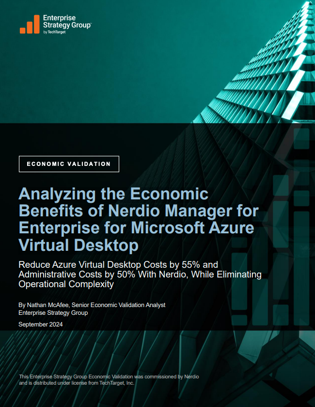 Report Cover: Analyzing the Economic Benefits of Nerdio Manager for Enterprise